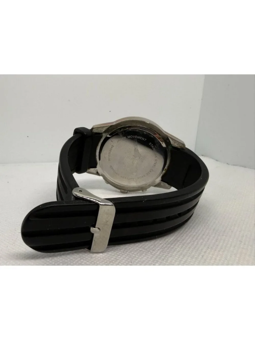 Unlisted by Kenneth Cole Men's Black Polyurethane Strap Quartz Watch 3010008945